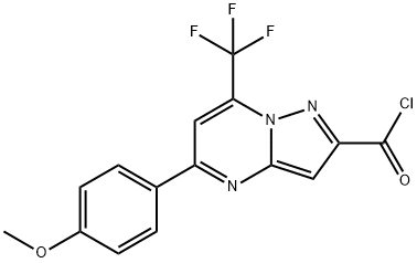 5-(4-METHOXY-PHENYL)-7-TRIFLUOROMETHYL-PYRAZOLO-[1,5-A]PYRIMIDINE-2-CARBONYL CHLORIDE Struktur