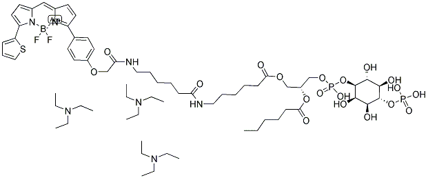 BODIPY(R) TR-X C6-PHOSPHATIDYLINOSITOL 4-PHOSPHATE, TRIS(TRIETHYLAMMONIUM) SALT Struktur