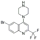 1-[6-BROMO-2-(TRIFLUOROMETHYL)QUINOL-4-YL]PIPERAZINE Struktur