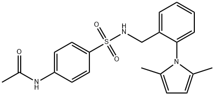 N-[4-(([2-(2,5-DIMETHYL-1H-PYRROL-1-YL)BENZYL]AMINO)SULFONYL)PHENYL]ACETAMIDE Struktur