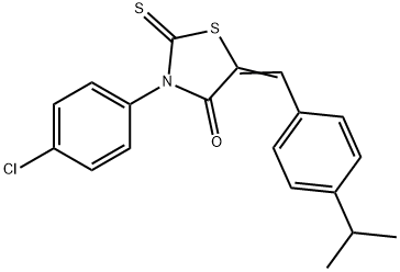 3-(4-CHLOROPHENYL)-5-[(4-ISOPROPYLPHENYL)METHYLENE]-2-THIOXO-1,3-THIAZOLAN-4-ONE Struktur