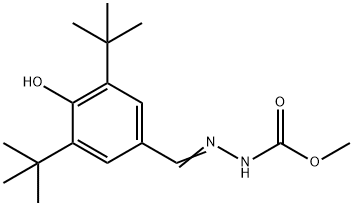 METHYL 2-((E)-[3,5-DI(TERT-BUTYL)-4-HYDROXYPHENYL]METHYLIDENE)-1-HYDRAZINECARBOXYLATE Struktur