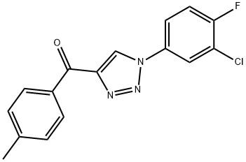 [1-(3-CHLORO-4-FLUOROPHENYL)-1H-1,2,3-TRIAZOL-4-YL](4-METHYLPHENYL)METHANONE Struktur