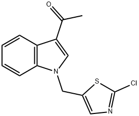 1-(1-[(2-CHLORO-1,3-THIAZOL-5-YL)METHYL]-1H-INDOL-3-YL)-1-ETHANONE Struktur