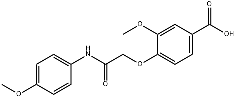 3-METHOXY-4-[(4-METHOXY-PHENYLCARBAMOYL)-METHOXY]-BENZOIC ACID Struktur