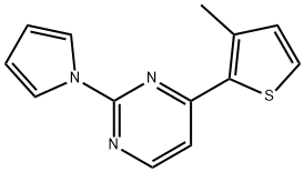 4-(3-METHYL-2-THIENYL)-2-(1H-PYRROL-1-YL)PYRIMIDINE Struktur