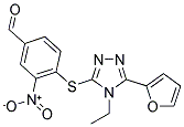 4-(4-ETHYL-5-FURAN-2-YL-4 H-[1,2,4]TRIAZOL-3-YLSULFANYL)-3-NITRO-BENZALDEHYDE Struktur