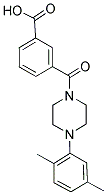 3-([4-(2,5-DIMETHYLPHENYL)PIPERAZIN-1-YL]CARBONYL)BENZOIC ACID Struktur