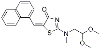 2-[(2,2-DIMETHOXYETHYL)(METHYL)AMINO]-5-[(E)-1-NAPHTHYLMETHYLIDENE]-1,3-THIAZOL-4(5H)-ONE Struktur