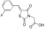 [5-(3-FLUORO-BENZYLIDENE)-2,4-DIOXO-THIAZOLIDIN-3-YL]-ACETIC ACID Struktur