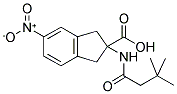 (2-N-BOC)-AMINO-5-NITROINDANE-2-CARBOXYLIC ACID Struktur