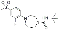 4-(2-FLUORO-4-METHANESULFONYL-PHENYL)-[1,4]DIAZEPANE-1-CARBOXYLIC ACID TERT-BUTYLAMIDE Struktur