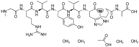 SAR-ARG-VAL-TYR-VAL-HIS-PRO-ALA ACOH 4H2O Struktur