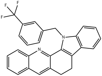 13-[3-(TRIFLUOROMETHYL)BENZYL]-6,13-DIHYDRO-5H-INDOLO[3,2-C]ACRIDINE Struktur