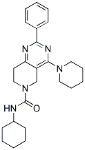 2-PHENYL-4-PIPERIDIN-1-YL-7,8-DIHYDRO-5H-PYRIDO[4,3-D]PYRIMIDINE-6-CARBOXYLIC ACID CYCLOHEXYLAMIDE Struktur