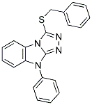 3-(BENZYLTHIO)-9-PHENYL-9H-[1,2,4]TRIAZOLO[4,3-A]BENZIMIDAZOLE Struktur