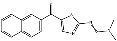 N,N-DIMETHYL-N'-[5-(2-NAPHTHYLCARBONYL)-1,3-THIAZOL-2-YL]IMINOFORMAMIDE Struktur