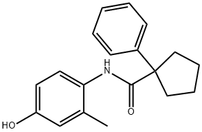 N-(4-HYDROXY-2-METHYLPHENYL)(PHENYLCYCLOPENTYL)FORMAMIDE Struktur