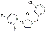 1-(3-CHLOROBENZYL)-3-(2,4-DIFLUOROPHENYL)IMIDAZOLIDIN-2-ONE Struktur