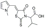 3-METHYL-2-[5-(1-METHYL-1H-PYRROL-2-YLMETHYLENE)-4-OXO-2-THIOXO-THIAZOLIDIN-3-YL]-BUTYRIC ACID Struktur