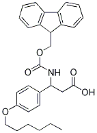 3-N-FMOC-3-(4-HEXYLOXYPHENYL)PROPIONIC ACID Struktur