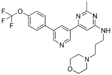 (2-METHYL-6-[5-(4-TRIFLUOROMETHOXY-PHENYL)-PYRIDIN-3-YL]-PYRIMIDIN-4-YL)-(3-MORPHOLIN-4-YL-PROPYL)-AMINE Struktur