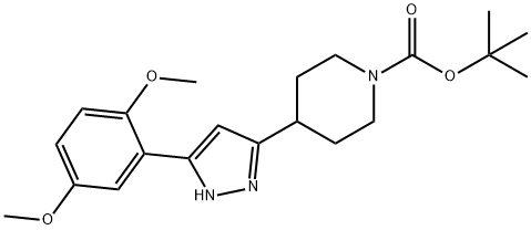 TERT-BUTYL 4-[5-(2,5-DIMETHOXYPHENYL)-1H-PYRAZOL-3-YL]TETRAHYDRO-1(2H)-PYRIDINECARBOXYLATE Struktur