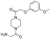 1-[4-(2-AMINO-ACETYL)-PIPERAZIN-1-YL]-2-(3-METHOXY-PHENOXY)-ETHANONE Struktur