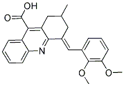 4-(2,3-DIMETHOXY-BENZYLIDENE)-2-METHYL-1,2,3,4-TETRAHYDRO-ACRIDINE-9-CARBOXYLIC ACID Struktur