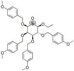 ETHYL TETRA-O-(4-METHOXYBENZYL)-BETA-D-THIOGALACTOPYRANOSIDE S-OXIDE Struktur