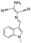 2-AMINO-1-[1-AZA-2-(1-METHYLINDOL-3-YL)VINYL]ETHENE-1,2-DICARBONITRILE Struktur