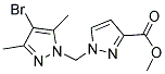 1-(4-BROMO-3,5-DIMETHYL-PYRAZOL-1-YLMETHYL)-1 H-PYRAZOLE-3-CARBOXYLIC ACID METHYL ESTER Struktur