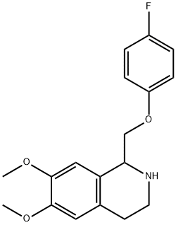 1-[(4-FLUOROPHENOXY)METHYL]-6,7-DIMETHOXY-1,2,3,4-TETRAHYDROISOQUINOLINE Struktur