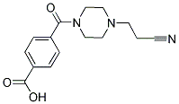 4-([4-(2-CYANOETHYL)PIPERAZIN-1-YL]CARBONYL)BENZOIC ACID Struktur