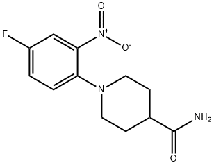 1-(4-FLUORO-2-NITROPHENYL)PIPERIDINE-4-CARBOXAMIDE Struktur