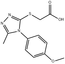 [[4-(4-METHOXYPHENYL)-5-METHYL-4H-1,2,4-TRIAZOL-3-YL]THIO]ACETIC ACID Struktur