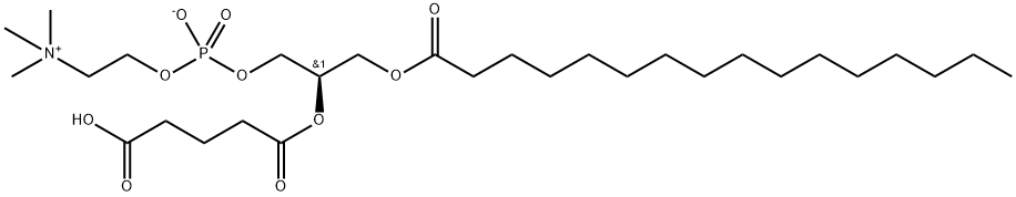 1-PALMITOYL-2-(4-CARBOXYBUTANOYL)-SN-GLYCERO-3-PHOSPHATIDYLCHOLINE Struktur