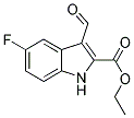 5-FLUORO-3-FORMYL-1H-INDOLE-2-CARBOXYLIC ACID ETHYL ESTER Struktur