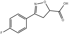 3-(4-FLUORO-PHENYL)-4,5-DIHYDRO-ISOXAZOLE-5-CARBOXYLIC ACID Struktur