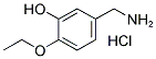 4-ETHOXY-3-HYDROXYBENZYLAMINE HYDROCHLORIDE Struktur