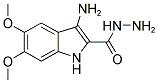 3-AMINO-5,6-DIMETHOXY-1H-INDOLE-2-CARBOXYLIC ACID HYDRAZIDE Struktur