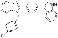 1-(4-CHLORO-BENZYL)-2-[4-(1H-INDOL-3-YL)-PHENYL]-1H-BENZOIMIDAZOLE Struktur