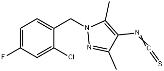 1-(2-CHLORO-4-FLUORO-BENZYL)-4-ISOTHIOCYANATO-3,5-DIMETHYL-1H-PYRAZOLE Struktur