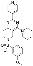 6-(3-METHOXY-BENZENESULFONYL)-4-PIPERIDIN-1-YL-2-PYRIDIN-4-YL-5,6,7,8-TETRAHYDRO-PYRIDO[4,3-D]PYRIMIDINE Struktur