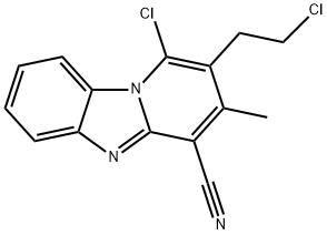 1-CHLORO-2-(2-CHLORO-ETHYL)-3-METHYL-BENZO[4,5]IMIDAZO[1,2-A]PYRIDINE-4-CARBONITRILE Struktur