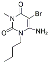 6-AMINO-5-BROMO-1-BUTYL-3-METHYL-1H-PYRIMIDINE-2,4-DIONE Struktur