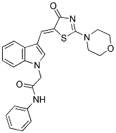 (Z)-2-(3-((2-MORPHOLINO-4-OXOTHIAZOL-5(4H)-YLIDENE)METHYL)-1H-INDOL-1-YL)-N-PHENYLACETAMIDE Struktur