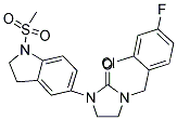 1-(2-CHLORO-4-FLUOROBENZYL)-3-[1-(METHYLSULFONYL)-2,3-DIHYDRO-1H-INDOL-5-YL]IMIDAZOLIDIN-2-ONE Struktur