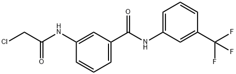 3-(2-CHLORO-ACETYLAMINO)-N-(3-TRIFLUOROMETHYL-PHENYL)-BENZAMIDE Struktur