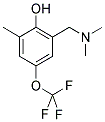 2-DIMETHYLAMINOMETHYL-6-METHYL-4-TRIFLUOROMETHOXY-PHENOL Struktur